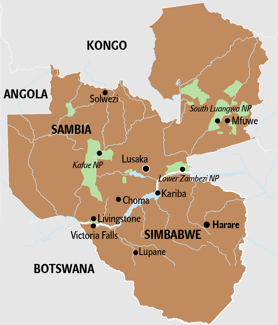 Sambia Karte